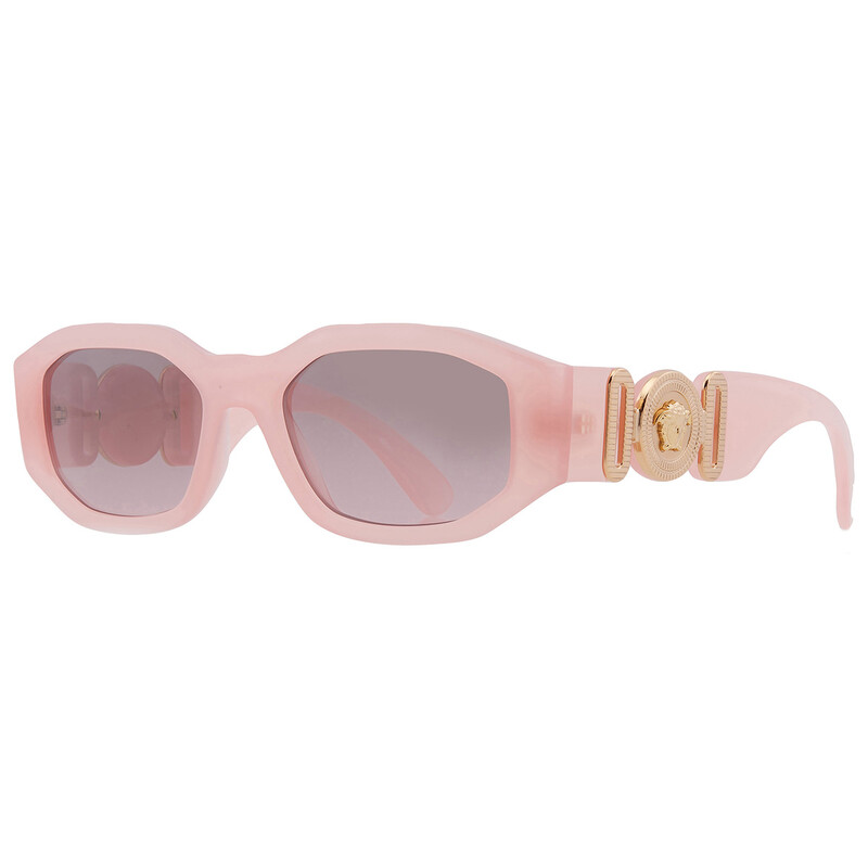 VERSACE サングラス＊メデューサ ラインストーン ピンクグラデーション＊ Versace Pink Gradient Grey Flash Geometric Unisex Sunglasses
