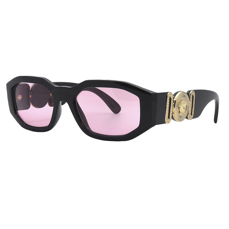 Versace Pink Geometric Unisex Sunglasses VE4361 GB1/84 53