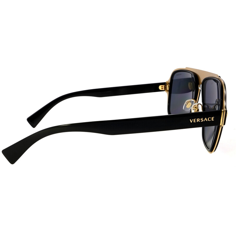 Versace Polarized Gray Navigator Men's Sunglasses VE2199 100281 56