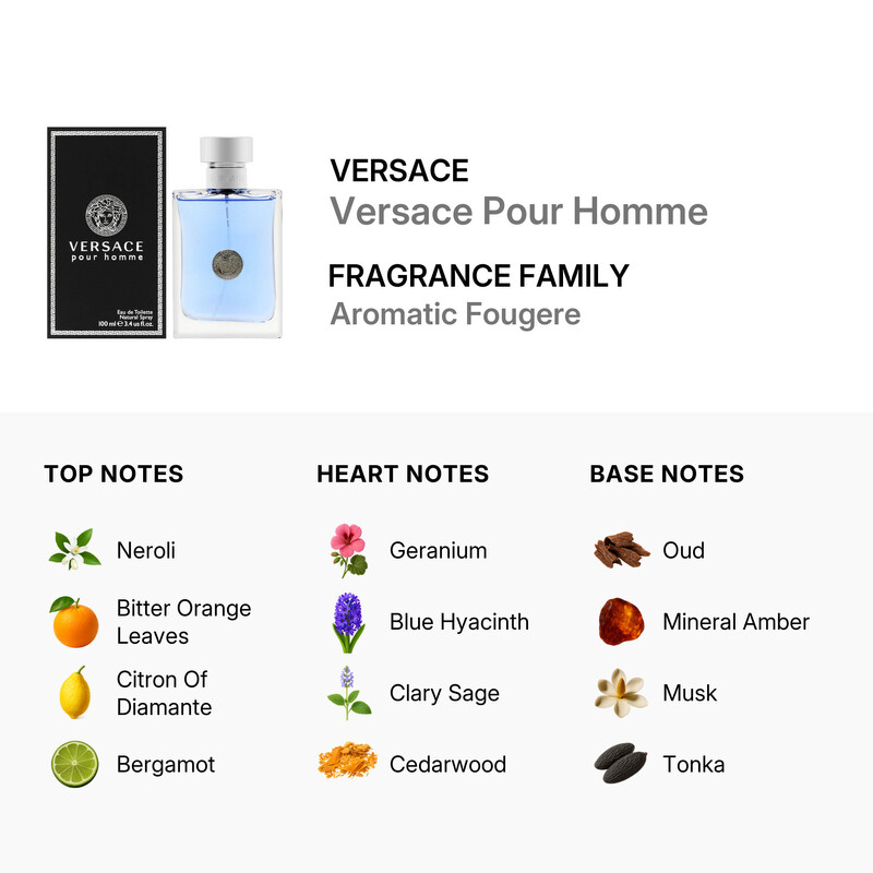 Versace Signature Homme by Versace EDT Spray (blue / Silver) 3.3