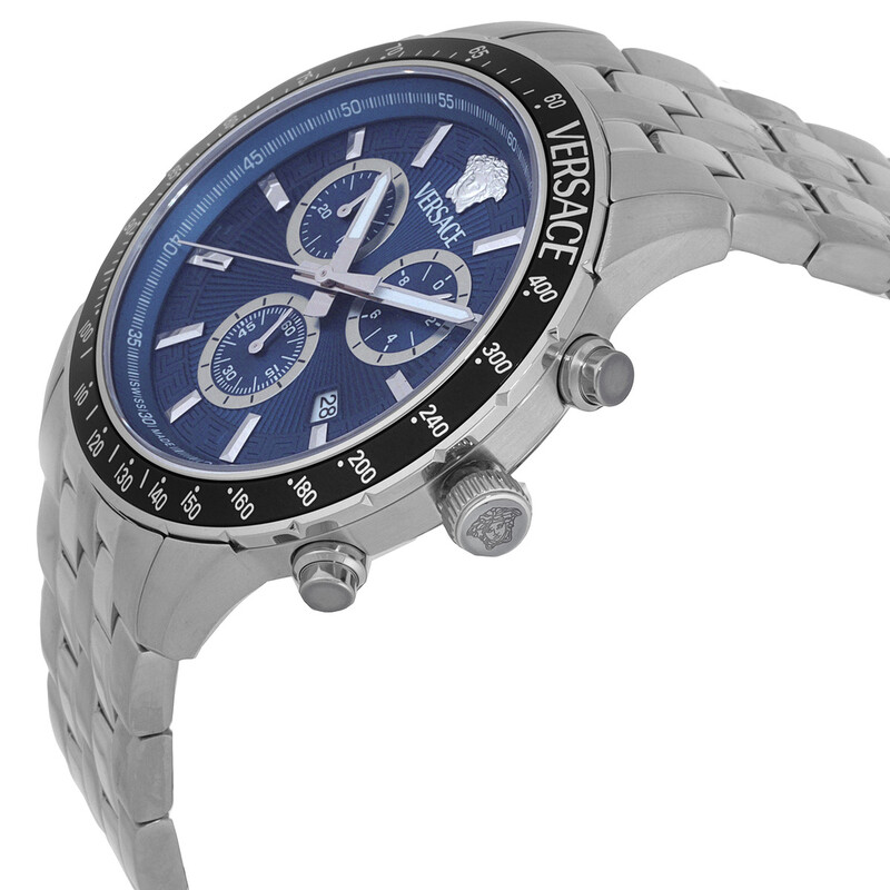 Versace Sport Chrono Quartz Blue Dial Men's Watch VEZCA0324