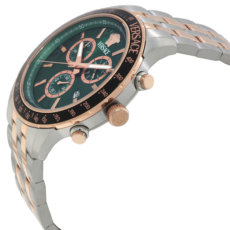 Versace Sport Chrono Quartz Green Dial Men's Watch VEZCA0424