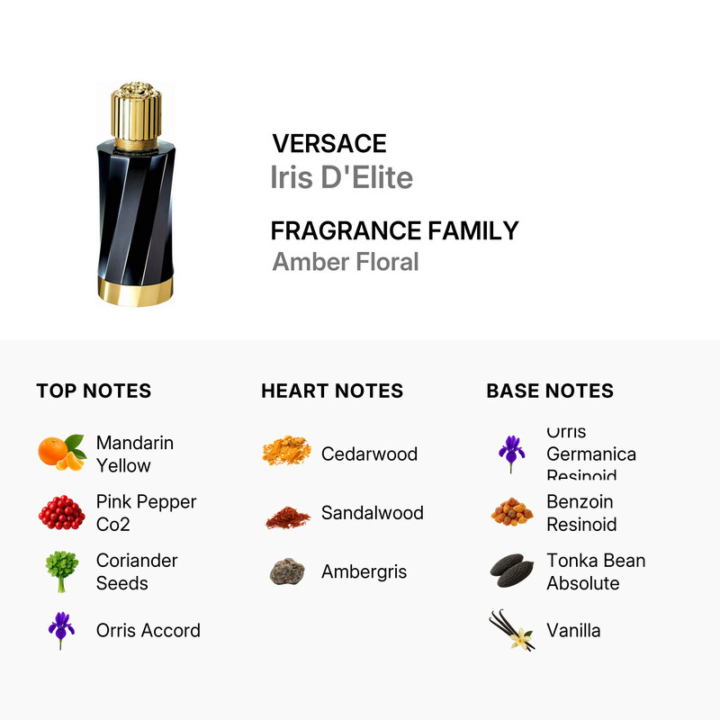 Versace Atelier Iris d'Élite 100ml Versace Unisex Atelier Iris D'Elite EDP Spray 3.4 oz Fragrances