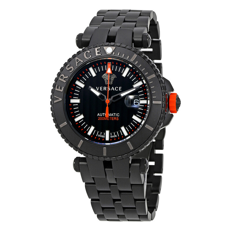 Versace V-Race Diver Automatic Black Dial Men's Watch VAL01 0016