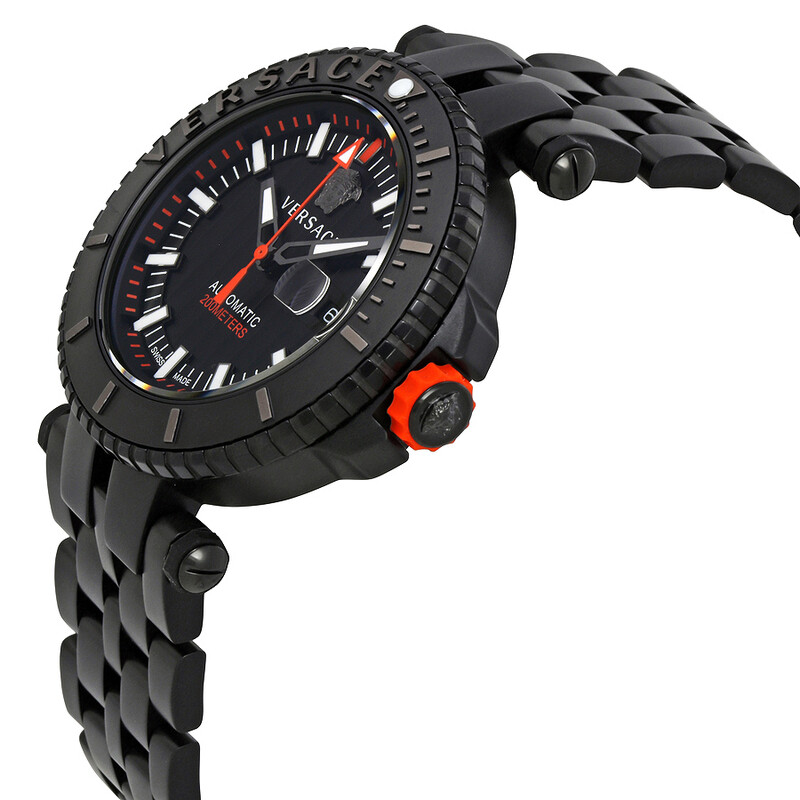 Versace V-Race Diver Automatic Black Dial Men's Watch VAL01 0016
