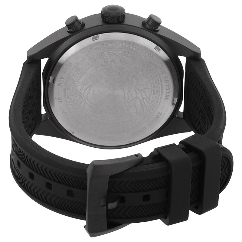 Versace V-Chrono Quartz Black Dial Men's Watch VEHB00419