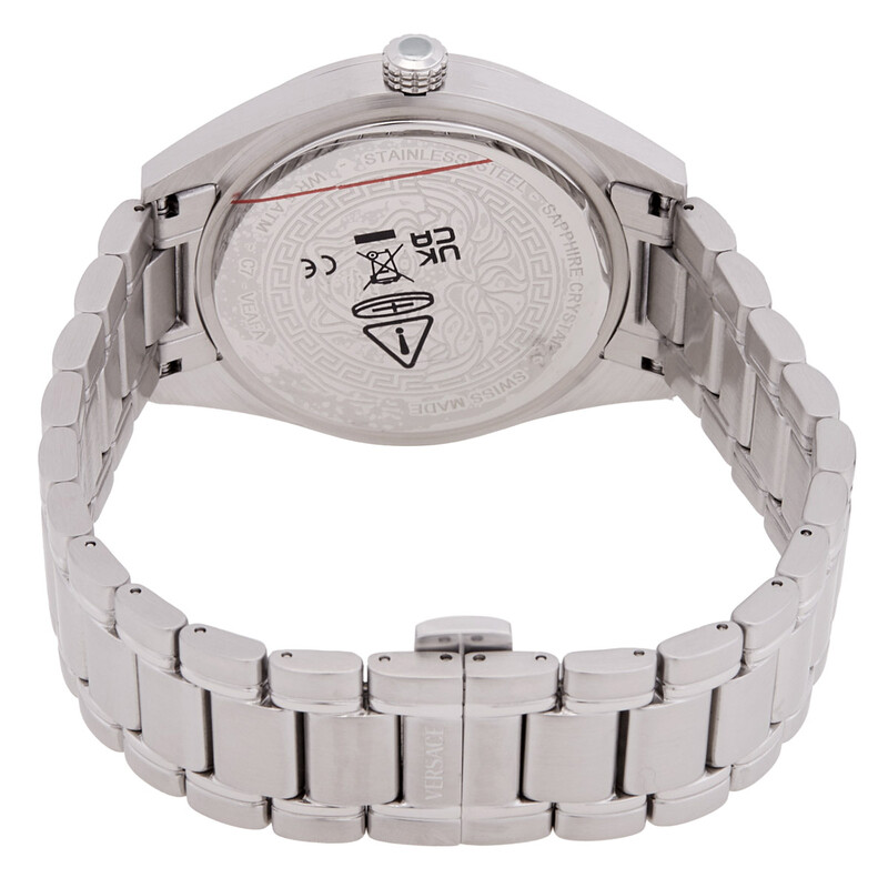 Versace V-Code GMT Quartz Blue Dial Men's Watch VEAFA0424