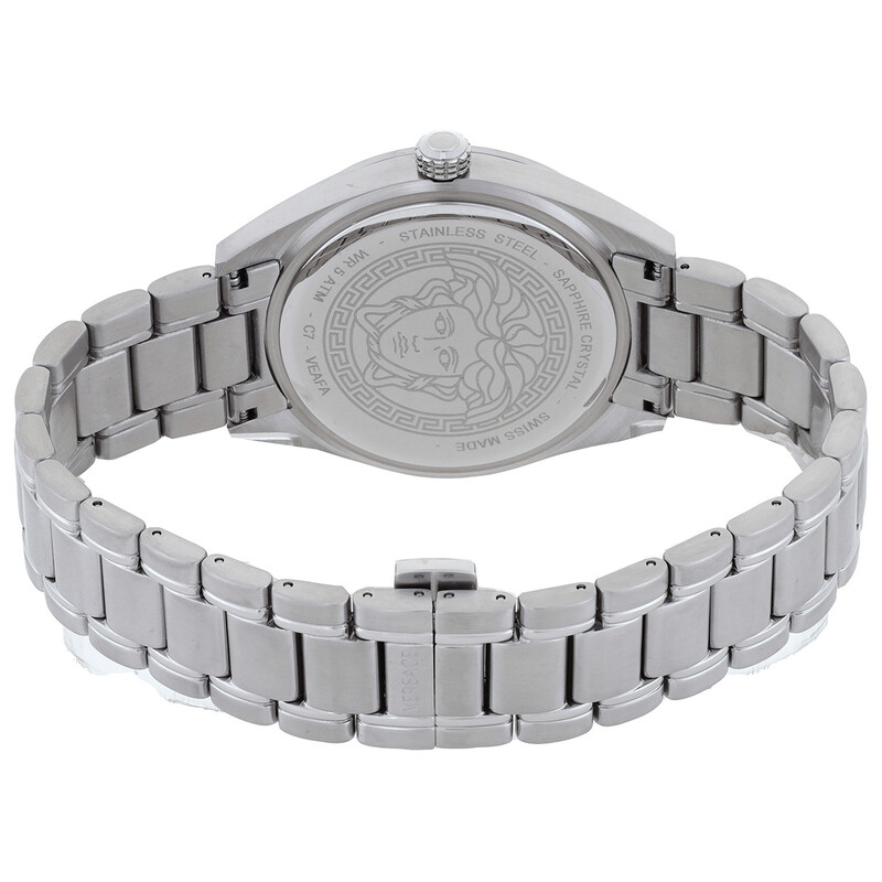 Versace V-Code GMT Quartz Turquoise Dial Men's Watch VEAFA0324