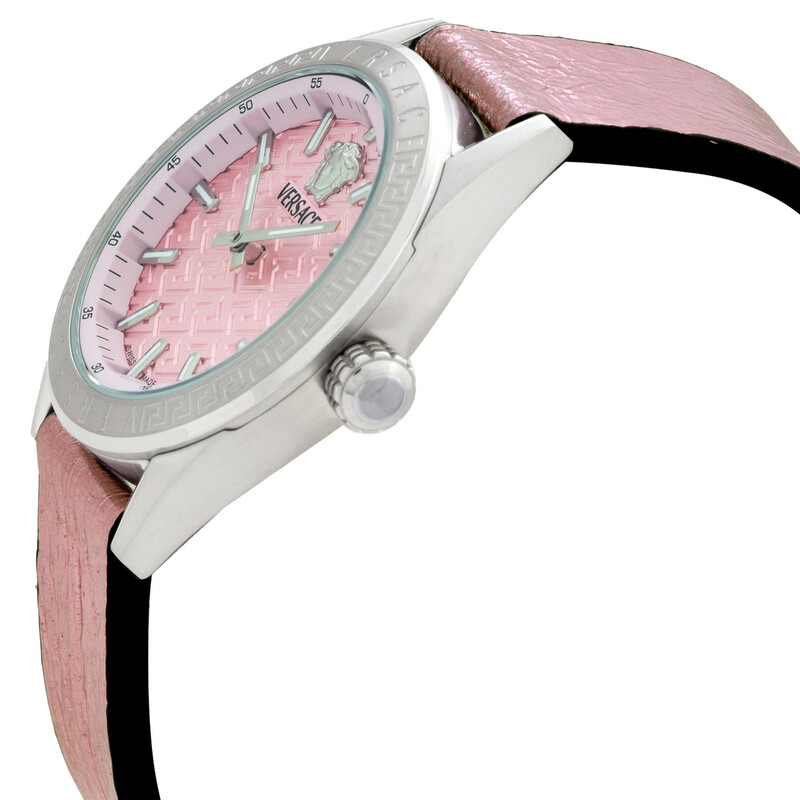 New Versace Pink Ladies Stripe Watch Versace Medusa Pop Watch Pink — Time After Time main image 3
