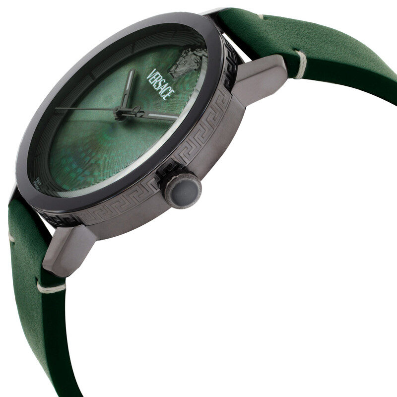 Versace V-Helix Quartz Green Dial Men's Watch VE9G00224