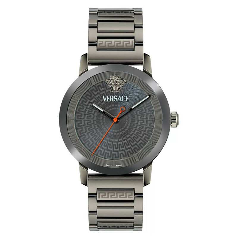 Versace V-Helix Quartz Gunmetal Dial Men's Watch VE9G00424