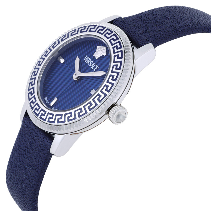 Versace V-Icon Quartz Blue Dial Ladies Watch VEUCA0124