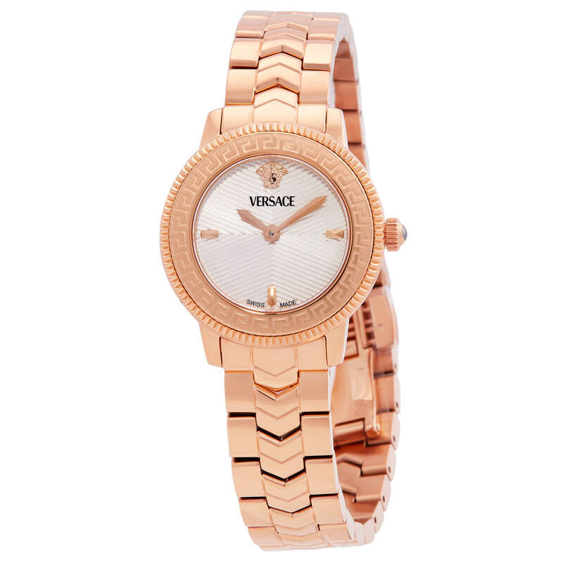は*に様 VERSACE レディース 腕時計ZSQ 11Pダイヤ　クォーツ Versace V-Icon Quartz White Dial Ladies Watch VEUCA0724