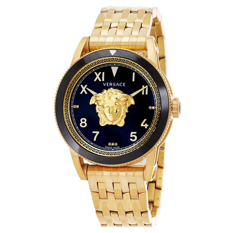 Versace Rattle Versace V-Palazzo Quartz Black Dial Men's Watch VE2V00822 7630615116785 ...