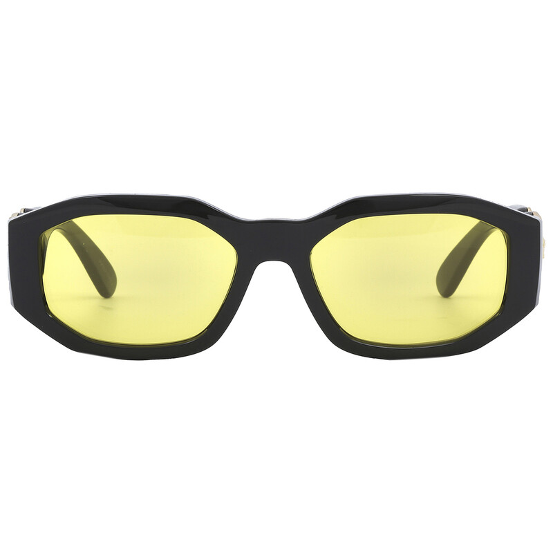Versace Yellow Geometric Unisex Sunglasses VE4361 GB1/85 53