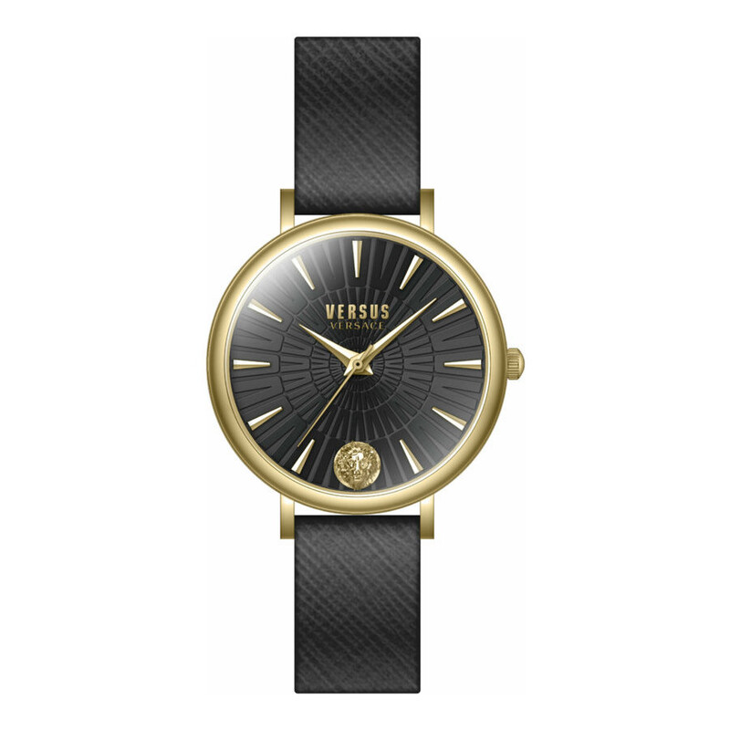 NEW Womens Versus Versace Logo Watch Black & Gold Tone Authentic New in Box COA Versus by Versace Women main image 4
