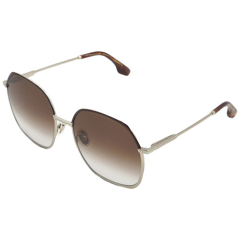 Victoria Beckham Gradient Brown Sunglasses Victoria Beckham VB232S 232 723 Gold Brown Sunglasses Metal  main image 3