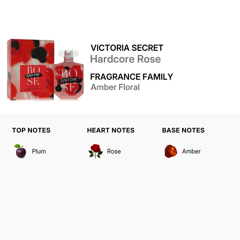 Victoria Secret Ladies Hardcore Rose EDP Spray 3.4 oz Fragrances