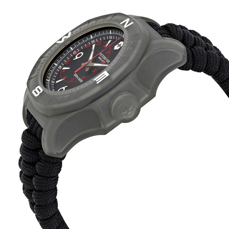 ロッチ Victorinox I.N.O.X. Carbon Black Dial Black Paracord Men's Watch