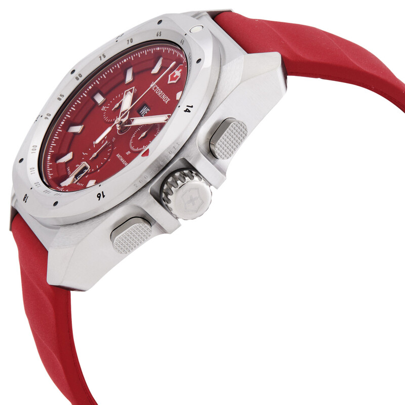 Victorinox I.N.O.X. Chronograph Quartz Red Dial Men's Watch 241986