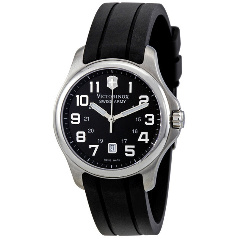 Victorinox Swiss Army Black Rubber Band Black Dial Ladies  display picture 1