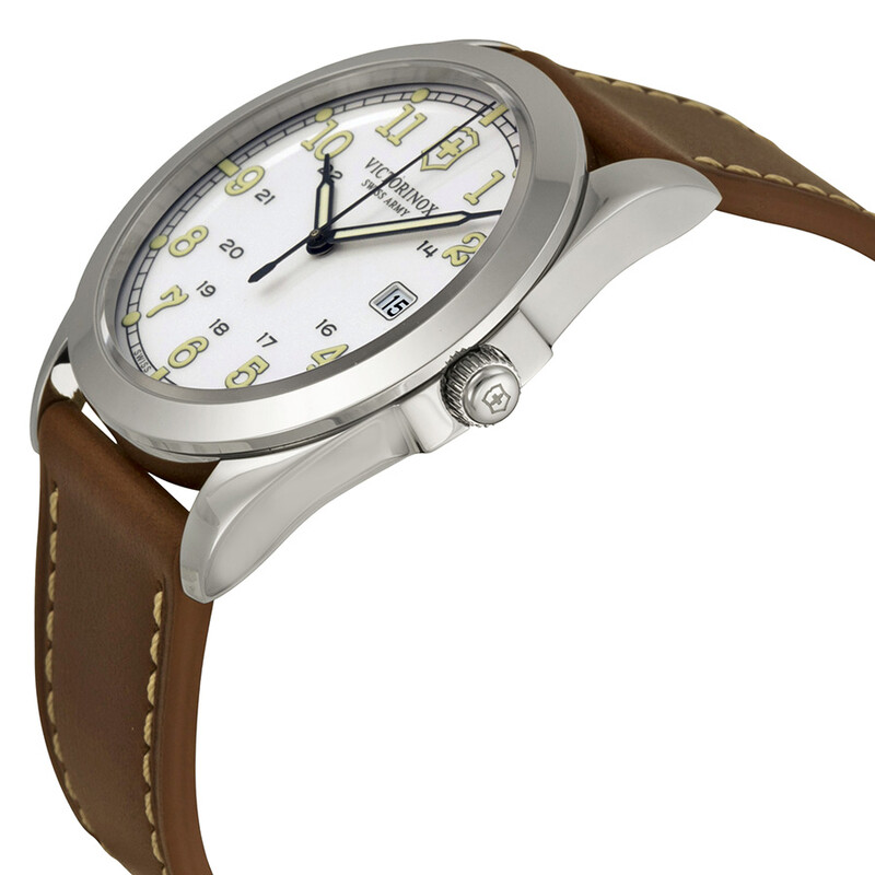 時計 Tk0kT NEIGHBORHOOD LEATHER EMB WATCH Infantry Vintage Date White 241564 - Victorinox Swiss Army