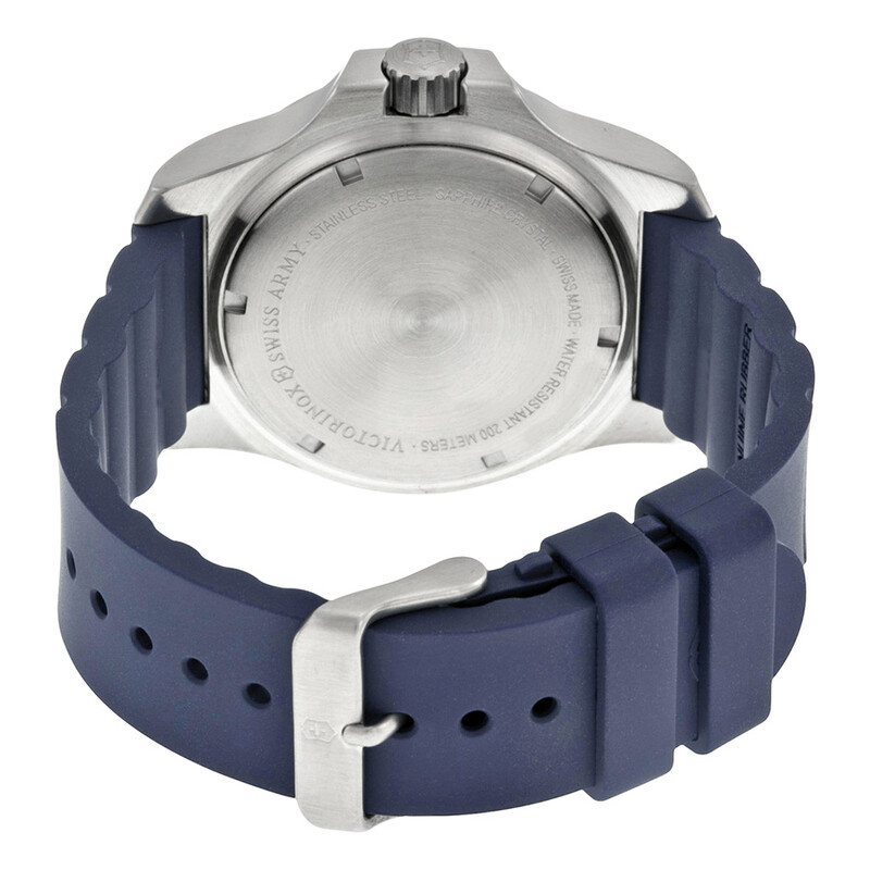Victorinox Swiss Army INOX Blue Dial Blue Rubber Men's Watch
