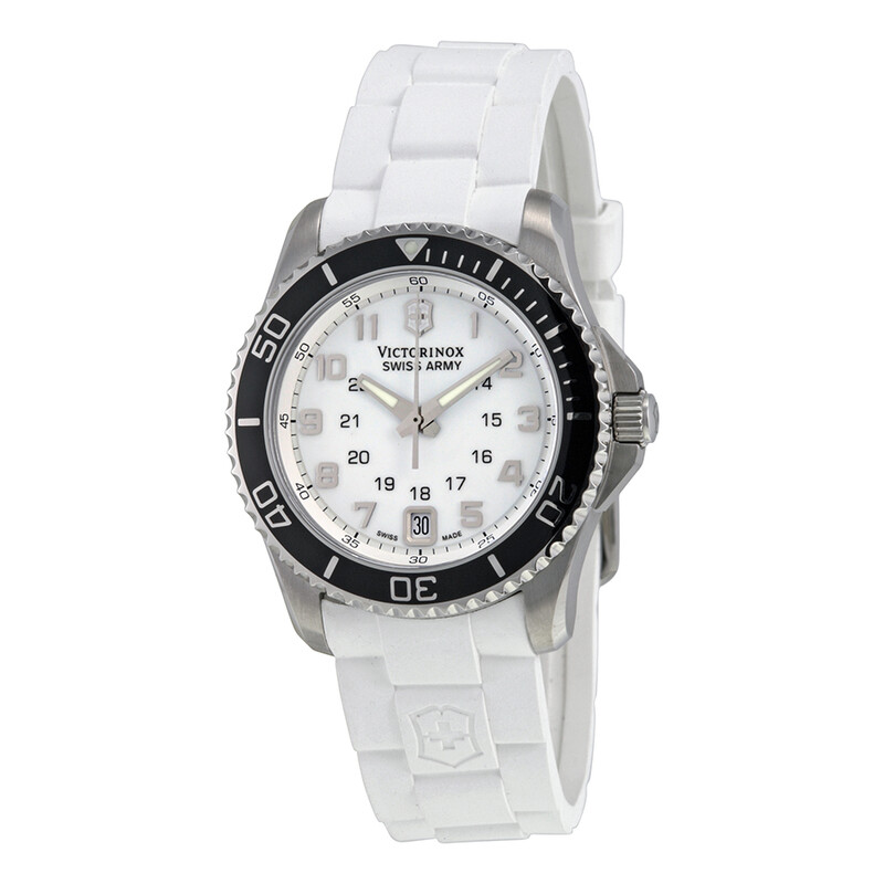 Victorinox Swiss Army Maverick GS Small White Dial GMT Ladies
