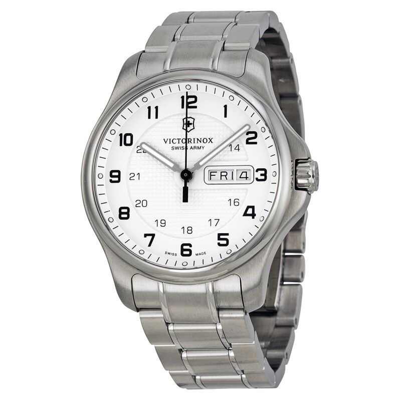 Victorinox Swiss Army Officers White Dial Stainless Steel Men's