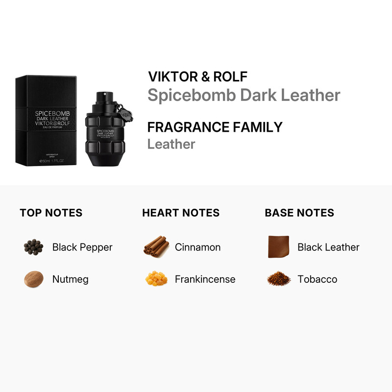 Viktor & Rolf Men's Spicebomb Dark Leather EDP Spray 1.7 oz