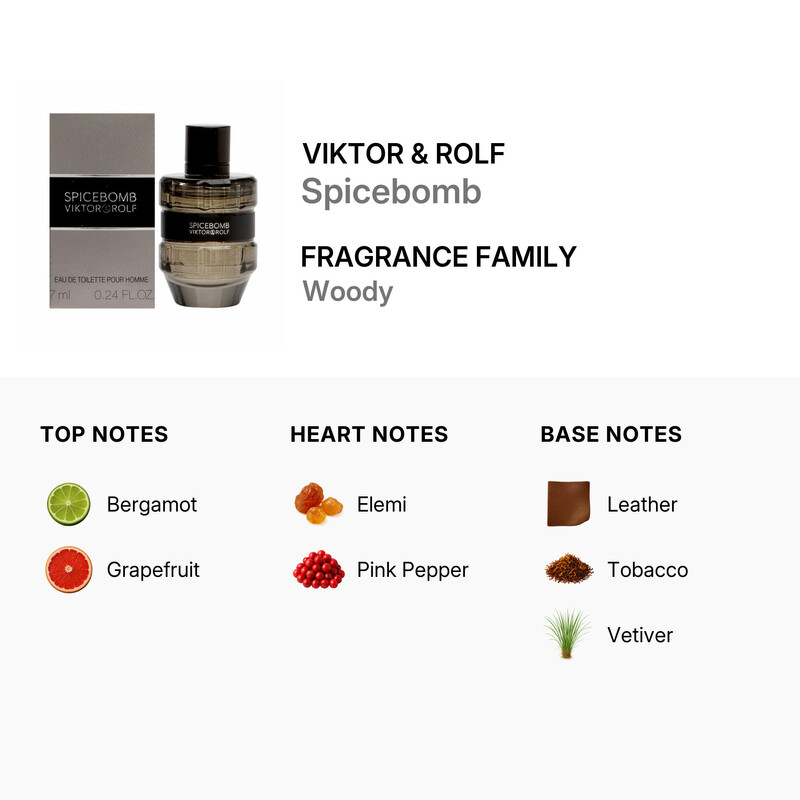 Viktor & Rolf Men's Spicebomb EDT 0.24 oz Fragrances 3605522085169