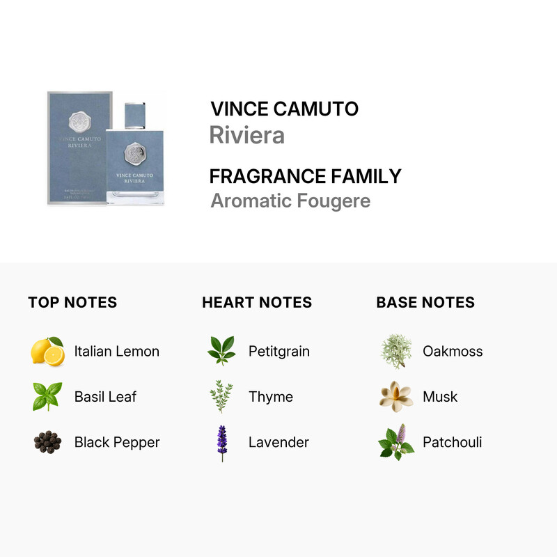 Vince Camuto Men's Riviera EDT Spray 3.4 oz Fragrances