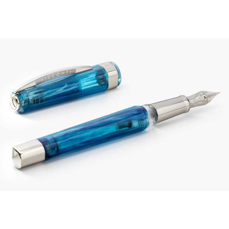 Visconti Opera Demo Carousel Blue Cotton Candy Fountain Pen Broad