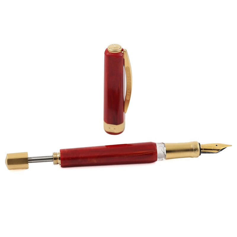 阪123 VISCONTI OPERA 万年筆 ペン先 14K-585 Visconti Opera Gold Fountain Pen Red Medium Nib KP42-01-FPM