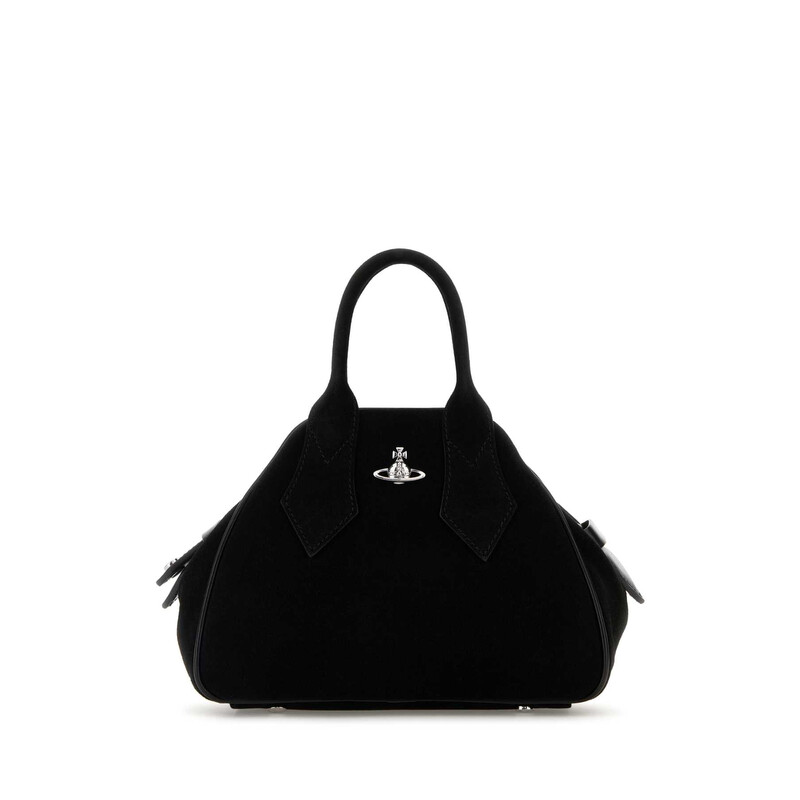 Vivienne Westwood Black Suede Small Yasmine Handbag 4703000MWL007E
