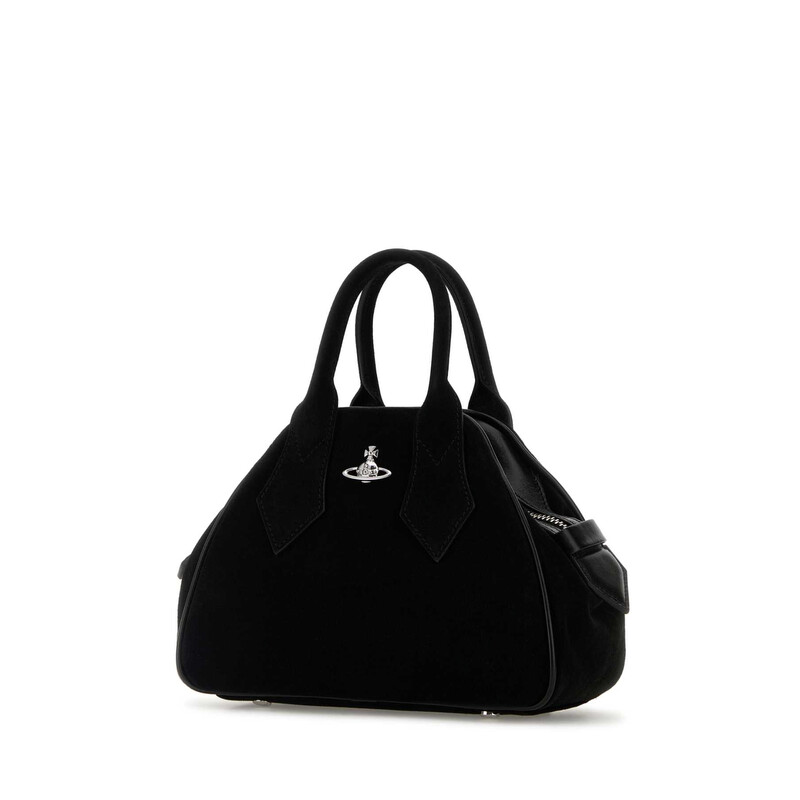 Vivienne Westwood Black Suede Small Yasmine Handbag 4703000MWL007E