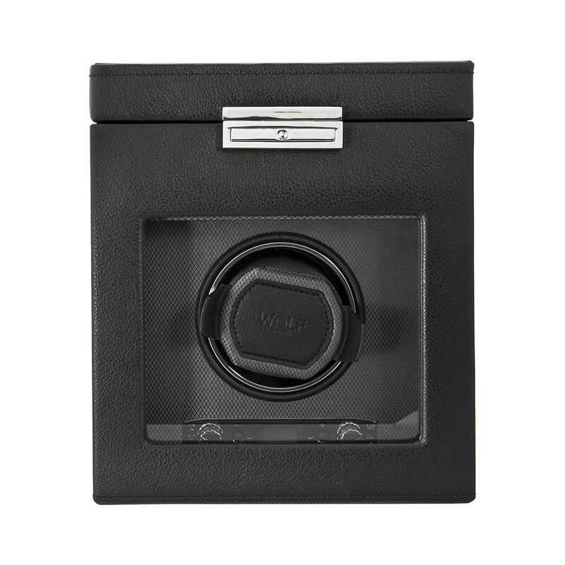 WOLF ワインディングマシーン module2.7 新品未使用 Wolf Viceroy Module 2.7 Single Watch Winder with Storage 456102