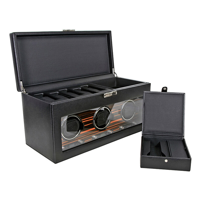 wolf Wolf Roadster Module 2.7 Triple Watch Winder with Storage 457356