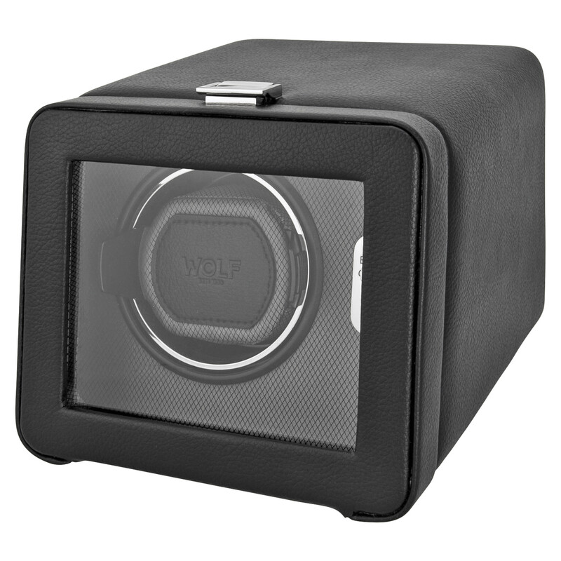 Wolf Windsor Module 2.5 Black Leather Single Watch Winder 4525029