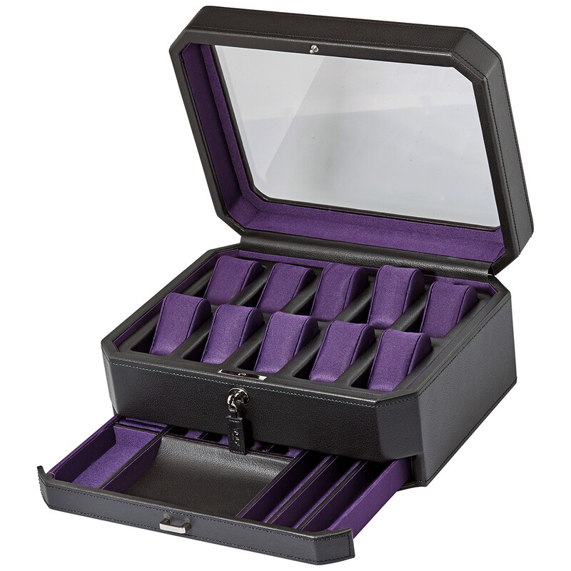 Wolf Windsor Ten Piece Watch Box 458603 098152731415 - Men's