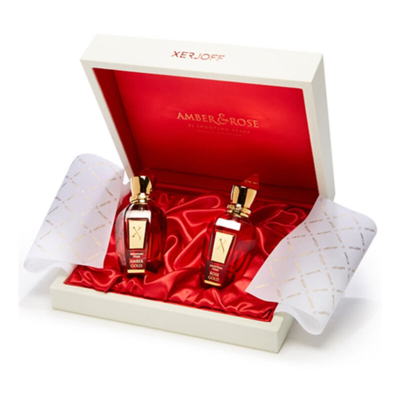 オードパルファン Xerjoff 2 Pcs Set: Rose Gold 1.7 Eau De Parfum Spray + Amber Gold