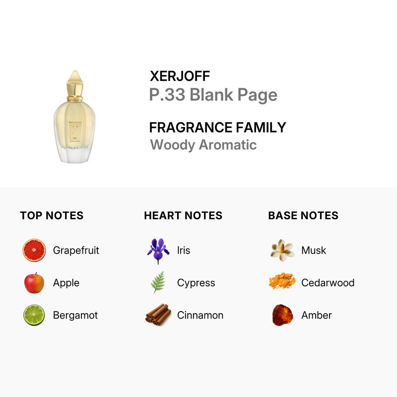 Xerjoff Unisex P.33 Blank Page Parfum 3.4 oz Fragrances
