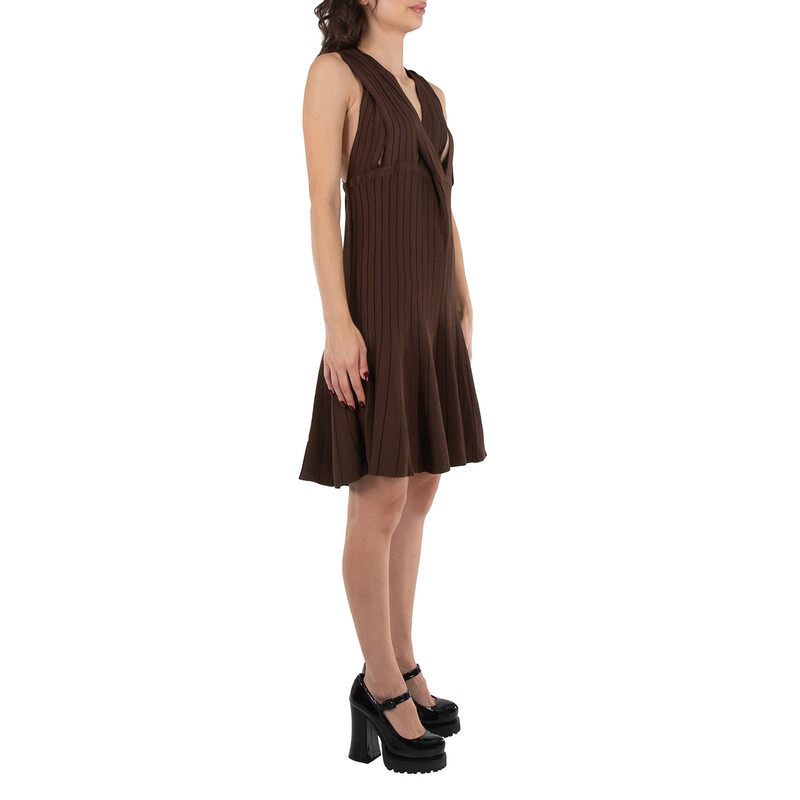 Y / Project Brown Braided Neck Knit Dress, Brand Size 38 (US Size 6) in Brown