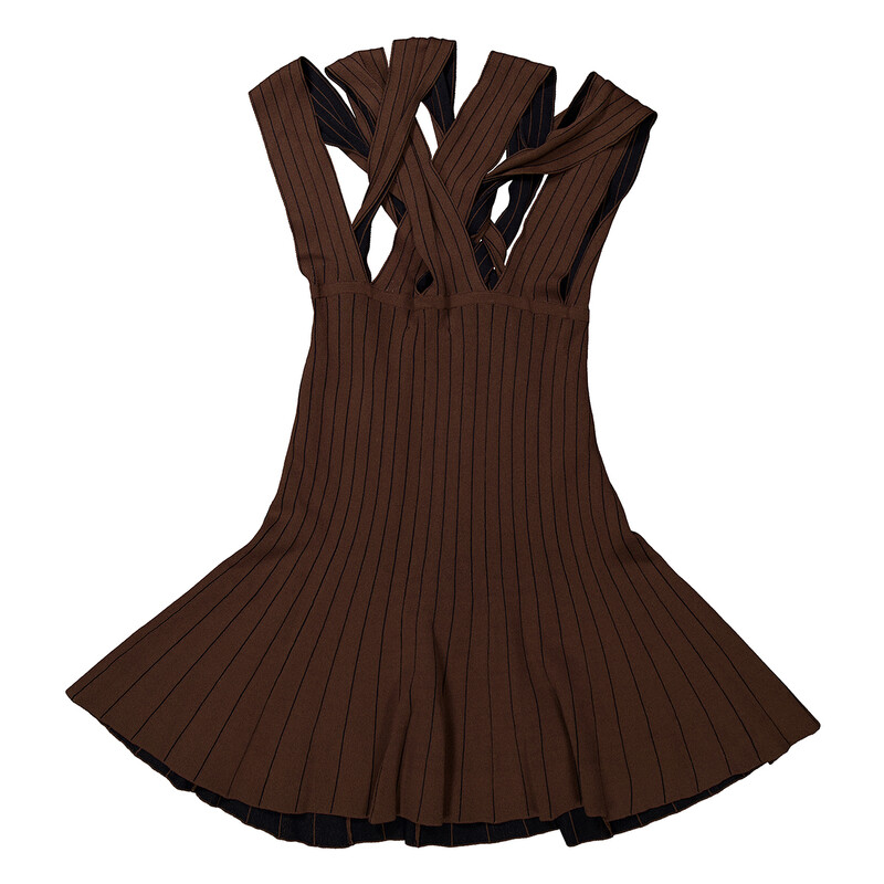 Y/Project Y / Project Brown Braided Neck Knit Dress, Brand Size 38 (US Size 6) WMDRESS29-S22-BROWN - Clothing - Jomashop Y/Project Y / Project Brown Braided Neck Knit Dress, Brand Size 38 (US Size 6) WMDRESS29-S22-BROWN - Clothing - Jomashop