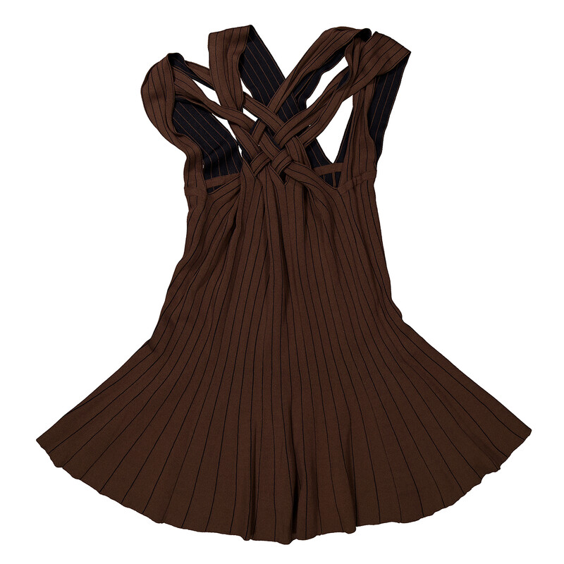 Y/Project Y / Project Brown Braided Neck Knit Dress, Brand Size 38 (US Size 6) WMDRESS29-S22-BROWN - Clothing - Jomashop Y/Project Y / Project Brown Braided Neck Knit Dress, Brand Size 38 (US Size 6) WMDRESS29-S22-BROWN - Clothing - Jomashop