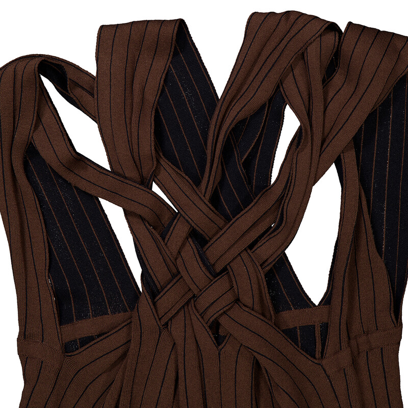 Y/Project Y / Project Brown Braided Neck Knit Dress, Brand Size 38 (US Size  6) WMDRESS29-S22-BROWN - Clothing - Jomashop