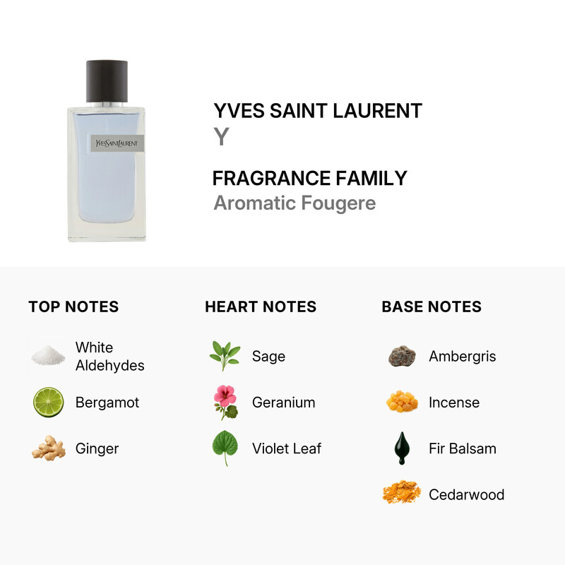 Yves Saint Laurent Men's Y EDT Spray 3.3 oz Fragrances