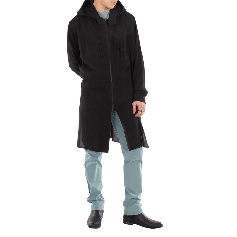 Yohji Yamamoto A-Zipper Hood Cellulose Top, Brand Size 2 (Small