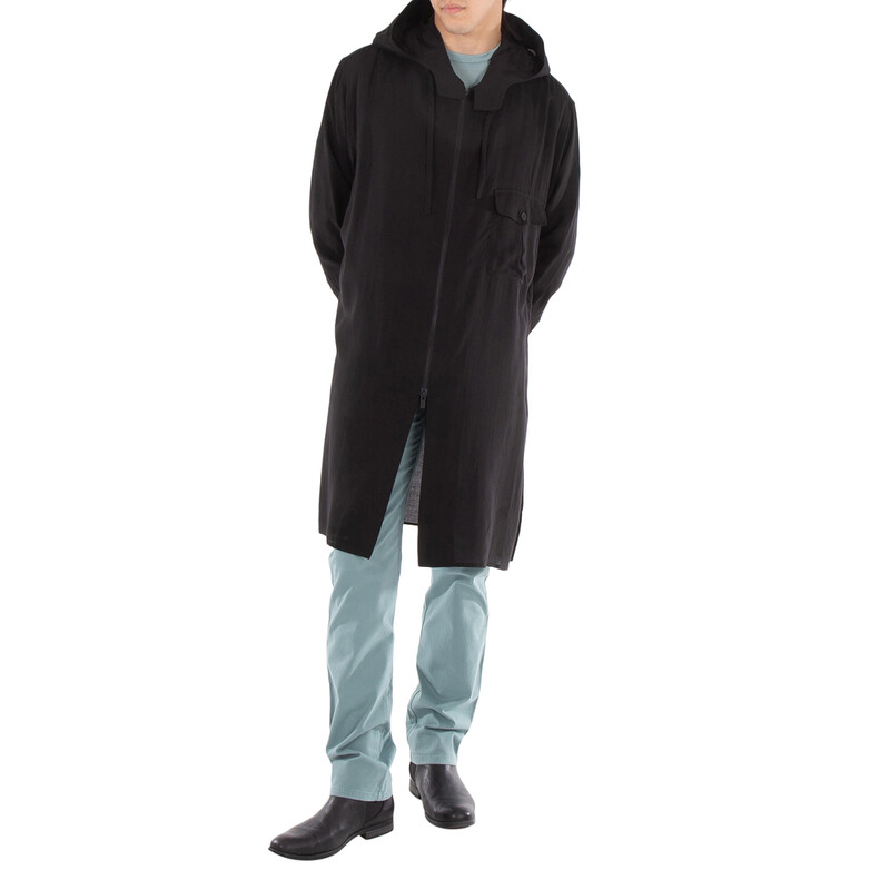 Yohji Yamamoto A-Zipper Hood Cellulose Top, Brand Size 2 (Small Yohji Yamamoto A-Zipper Hood Cellulose Top, Brand Size 2 (Small