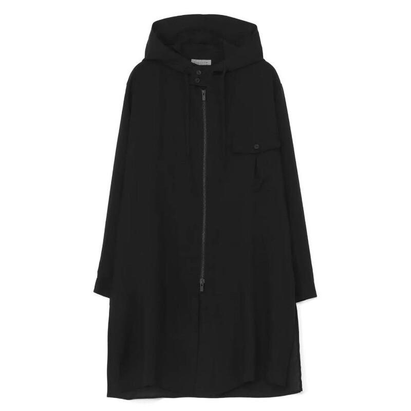 Yohji Yamamoto A-Zipper Hood Cellulose Top, Brand Size 2 (Small Yohji Yamamoto A-Zipper Hood Cellulose Top, Brand Size 2 (Small